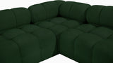 Ames Boucle Fabric Sectional Green from Meridian - Luna Furniture