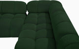 Ames Boucle Fabric Sectional Green from Meridian - Luna Furniture