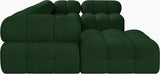 Ames Boucle Fabric Sectional Green from Meridian - Luna Furniture