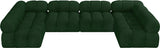 Ames Boucle Fabric Sectional Green from Meridian - Luna Furniture