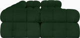 Ames Boucle Fabric Sectional Green from Meridian - Luna Furniture