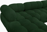 Ames Boucle Fabric Sectional Green from Meridian - Luna Furniture