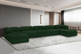 Ames Boucle Fabric Sectional Green from Meridian - Luna Furniture