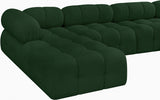 Ames Boucle Fabric Sectional Green from Meridian - Luna Furniture