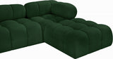 Ames Boucle Fabric Sectional Green from Meridian - Luna Furniture