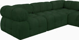 Ames Boucle Fabric Sectional Green from Meridian - Luna Furniture