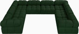 Ames Boucle Fabric Sectional Green from Meridian - Luna Furniture