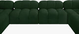 Ames Boucle Fabric Sectional Green from Meridian - Luna Furniture