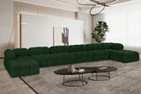 Ames Boucle Fabric Sectional Green from Meridian - Luna Furniture