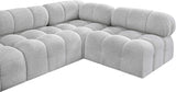 Ames Boucle Fabric Sectional Grey from Meridian - Luna Furniture