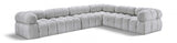 Ames Boucle Fabric Sectional Grey from Meridian - Luna Furniture