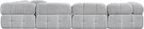 Ames Boucle Fabric Sectional Grey from Meridian - Luna Furniture