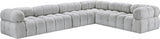 Ames Boucle Fabric Sectional Grey from Meridian - Luna Furniture