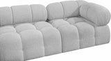 Ames Boucle Fabric Sectional Grey from Meridian - Luna Furniture