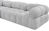 Ames Boucle Fabric Sectional Grey from Meridian - Luna Furniture