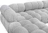 Ames Boucle Fabric Sectional Grey from Meridian - Luna Furniture