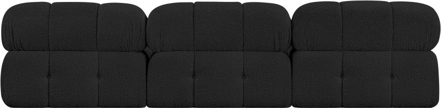 Ames Boucle Fabric Sofa Black from Meridian - Luna Furniture