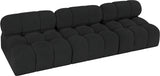 Ames Boucle Fabric Sofa Black from Meridian - Luna Furniture