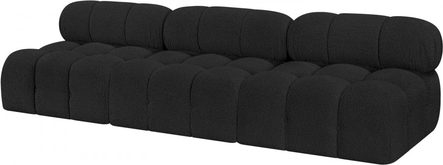 Ames Boucle Fabric Sofa Black from Meridian - Luna Furniture