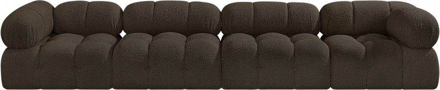 Ames Boucle Fabric Sofa Brown from Meridian - Luna Furniture