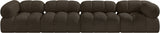 Ames Boucle Fabric Sofa Brown from Meridian - Luna Furniture