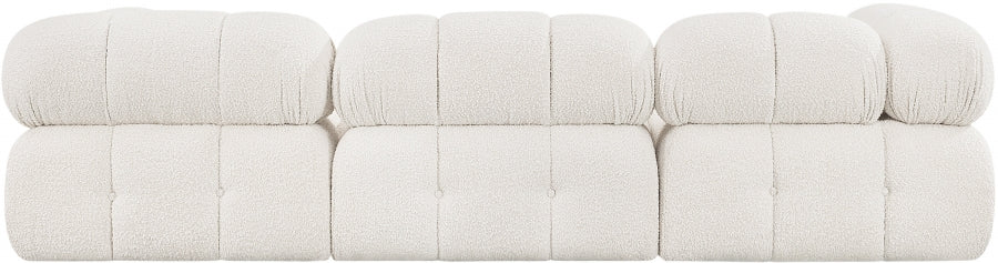 Ames Boucle Fabric Sofa Cream from Meridian - Luna Furniture