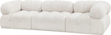 Ames Boucle Fabric Sofa Cream from Meridian - Luna Furniture