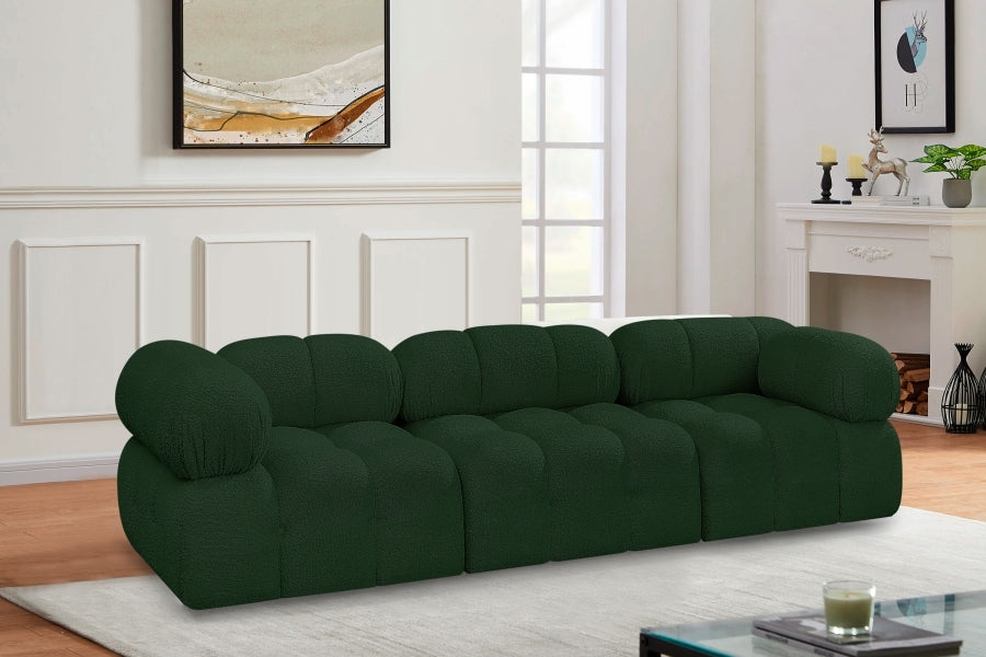 Ames Boucle Fabric Sofa Green from Meridian - Luna Furniture