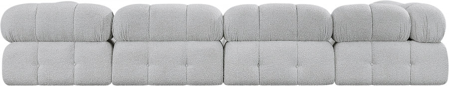 Ames Boucle Fabric Sofa Grey from Meridian - Luna Furniture