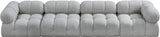 Ames Boucle Fabric Sofa Grey from Meridian - Luna Furniture