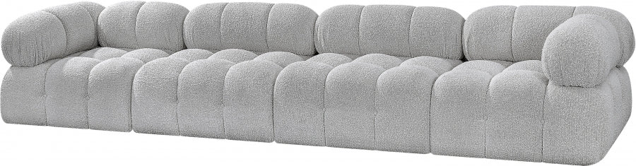 Ames Boucle Fabric Sofa Grey from Meridian - Luna Furniture