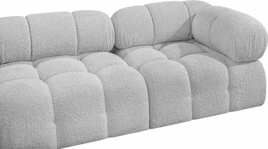 Ames Boucle Fabric Sofa Grey from Meridian - Luna Furniture