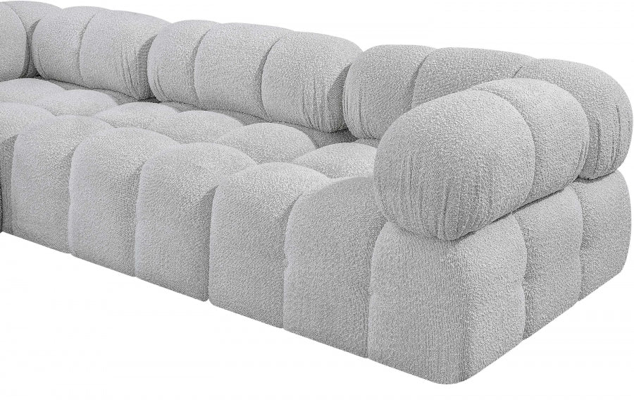 Ames Boucle Fabric Sofa Grey from Meridian - Luna Furniture