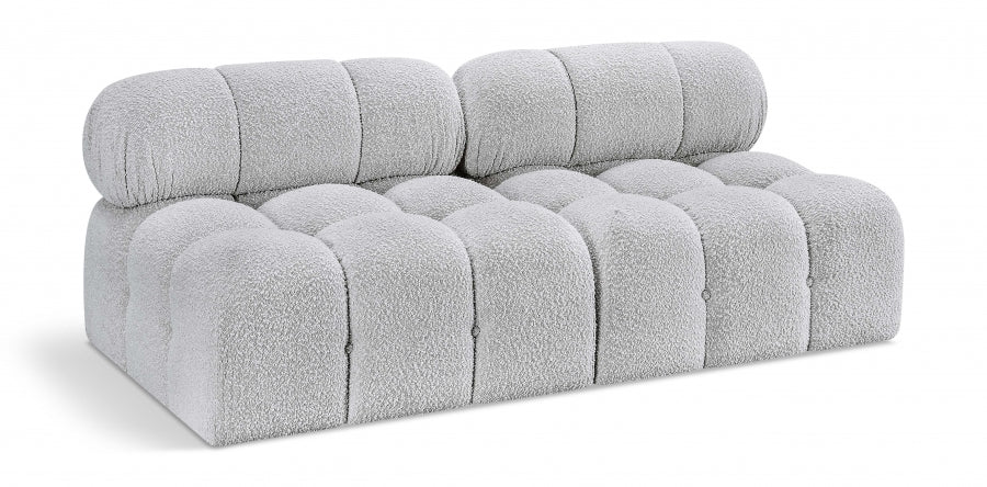 Ames Boucle Fabric Sofa Grey from Meridian - Luna Furniture