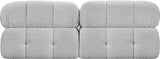 Ames Boucle Fabric Sofa Grey from Meridian - Luna Furniture