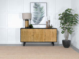 Aminah Natural/Black 3-Door Wooden Accent Cabinet from Coaster - Luna Furniture