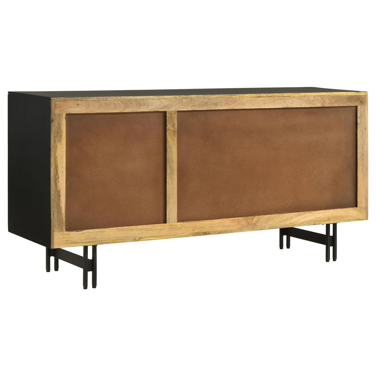 Aminah Natural/Black 3-Door Wooden Accent Cabinet from Coaster - Luna Furniture