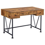 Analiese Antique Nutmeg/Black 3-Drawer Writing Desk from Coaster - Luna Furniture