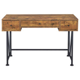 Analiese Antique Nutmeg/Black 3-Drawer Writing Desk from Coaster - Luna Furniture