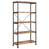 Analiese Antique Nutmeg 4-Shelf Bookcase from Coaster - Luna Furniture