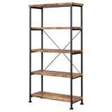 Analiese Antique Nutmeg 4-Shelf Bookcase from Coaster - Luna Furniture