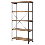 Analiese Antique Nutmeg 4-Shelf Bookcase from Coaster - Luna Furniture