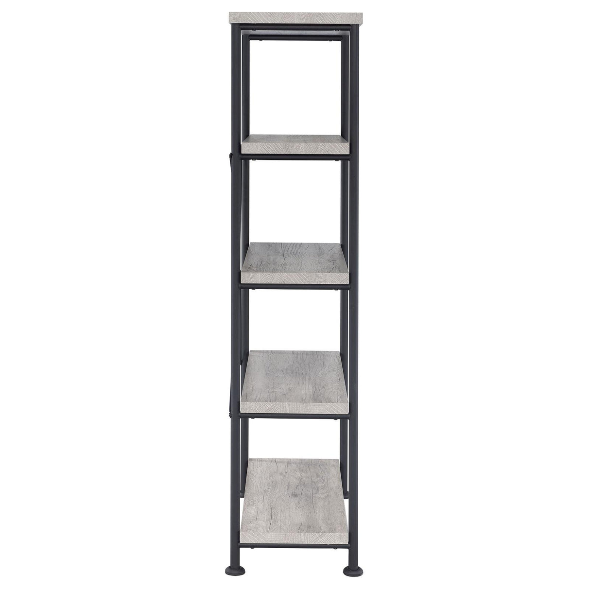 Analiese Gray Driftwood 4-Shelf Bookcase from Coaster - Luna Furniture