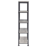 Analiese Gray Driftwood 4-Shelf Bookcase from Coaster - Luna Furniture