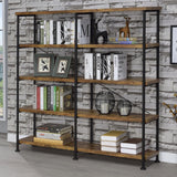 Analiese Antique Nutmeg 4-Shelf Open Bookcase from Coaster - Luna Furniture