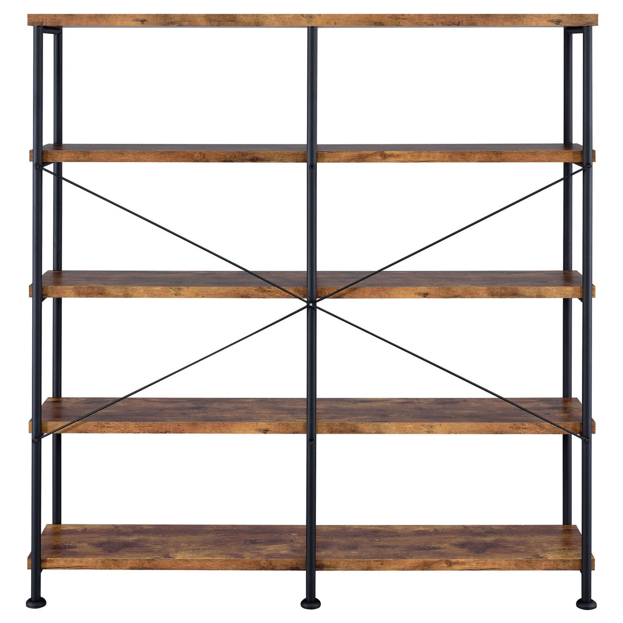 Analiese Antique Nutmeg 4-Shelf Open Bookcase from Coaster - Luna Furniture