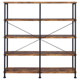 Analiese Antique Nutmeg 4-Shelf Open Bookcase from Coaster - Luna Furniture