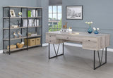 Analiese Gray Driftwood 4-Shelf Open Bookcase from Coaster - Luna Furniture