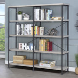 Analiese Gray Driftwood 4-Shelf Open Bookcase from Coaster - Luna Furniture