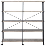 Analiese Gray Driftwood 4-Shelf Open Bookcase from Coaster - Luna Furniture